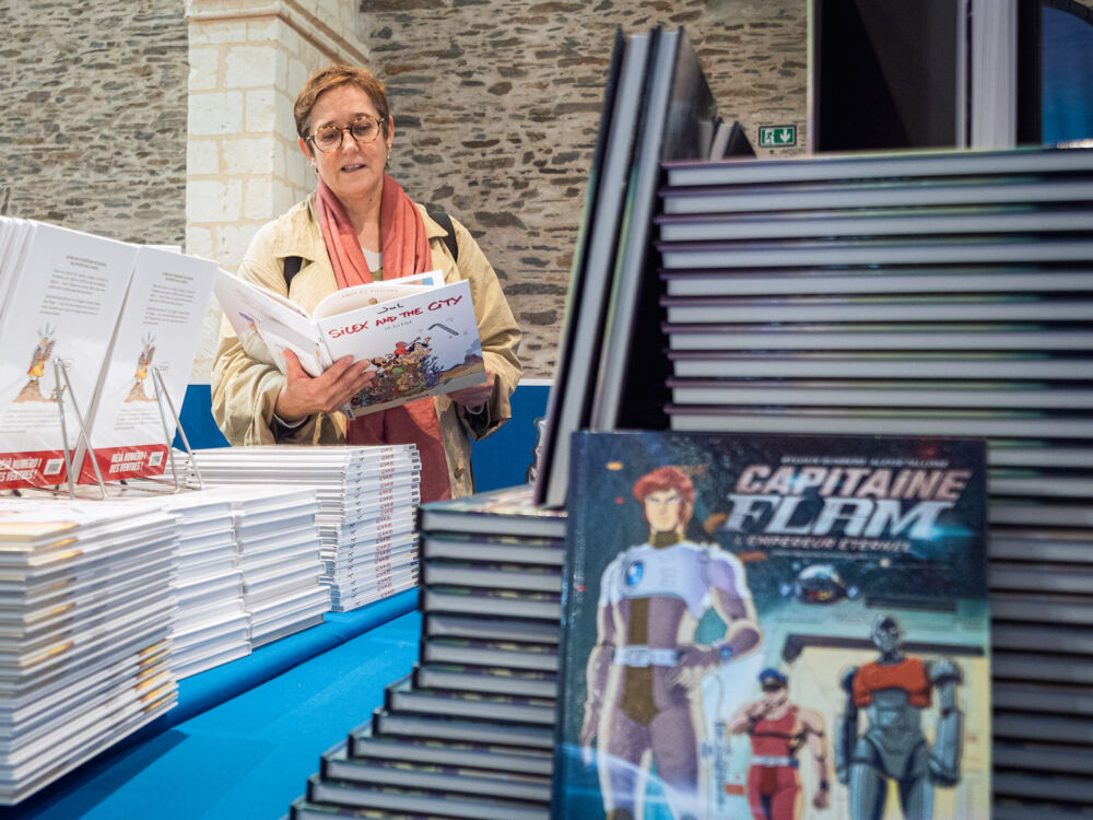 Une librairie était également à disposition, composée en grande partie de livres écrits par les invités du Festival, qui ont chacun proposé plusieurs séances de dédicace.